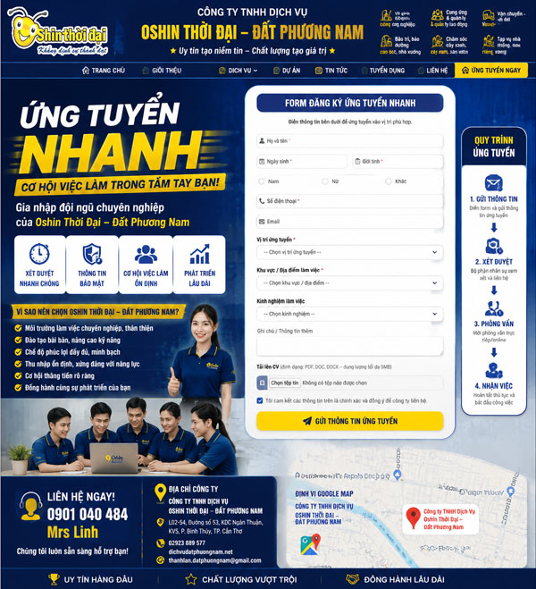 Thông Báo Tuyển Dụng Giai Đoạn Cuối Cần Giờ 2026 – Oshin Thời Đại Đất Phương Nam Tuyển Dụng Nhân Sự